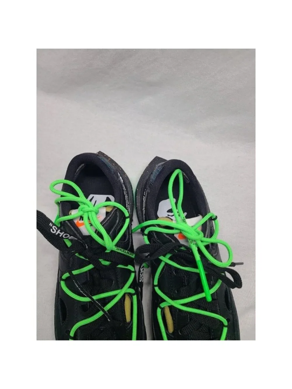 Nike Blazer Low x Off-White ‘77 Black Electro Green Mens Size 6.5 DH7863-100